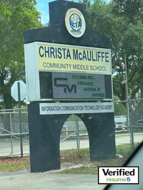CHRISTA McAULIFFE — Education